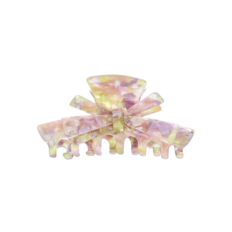 marbled acrylic double sided bow hair claw – green — image 2 Marbled Acrylic Double-Sided Bow Hair Claw – Green — detail 1