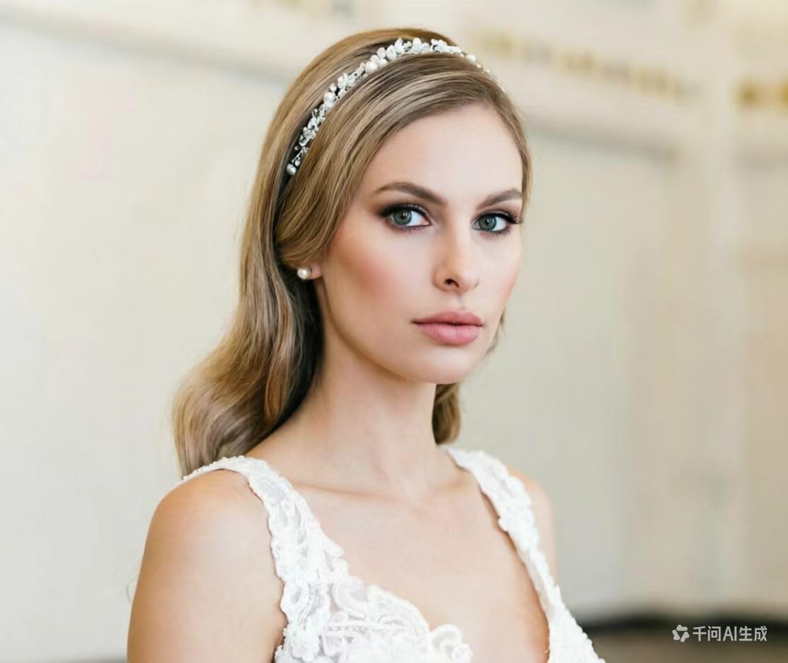 pearl and crystal wedding hair vine — image 5 Pearl and Crystal Wedding Hair Vine — detail 4