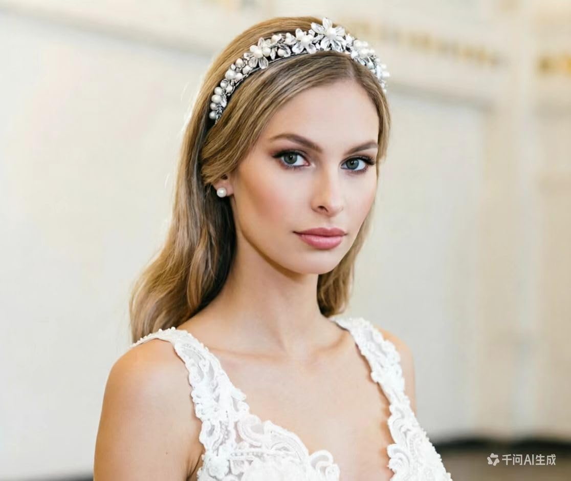 pearl and crystal wedding hair vine — image 3 Pearl and Crystal Wedding Hair Vine — detail 2
