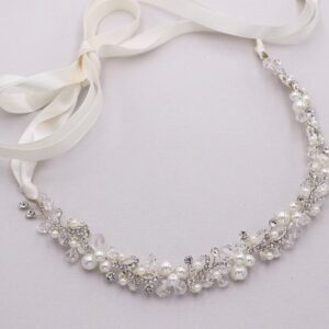 Pearl and Crystal Wedding Hair Vine