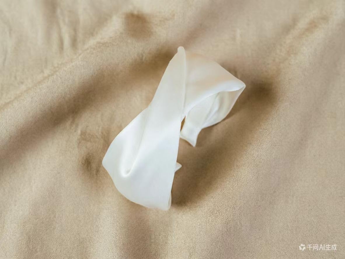 white satin twist bridal headband — image 5 White Satin Twist Bridal Headband — detail 4